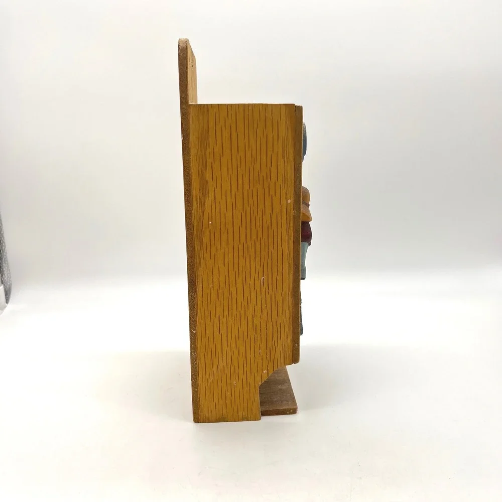 Vintage Country Bath Wooden Wall Mount Dispenser Holder Folk Art‎ Decor 11 inch